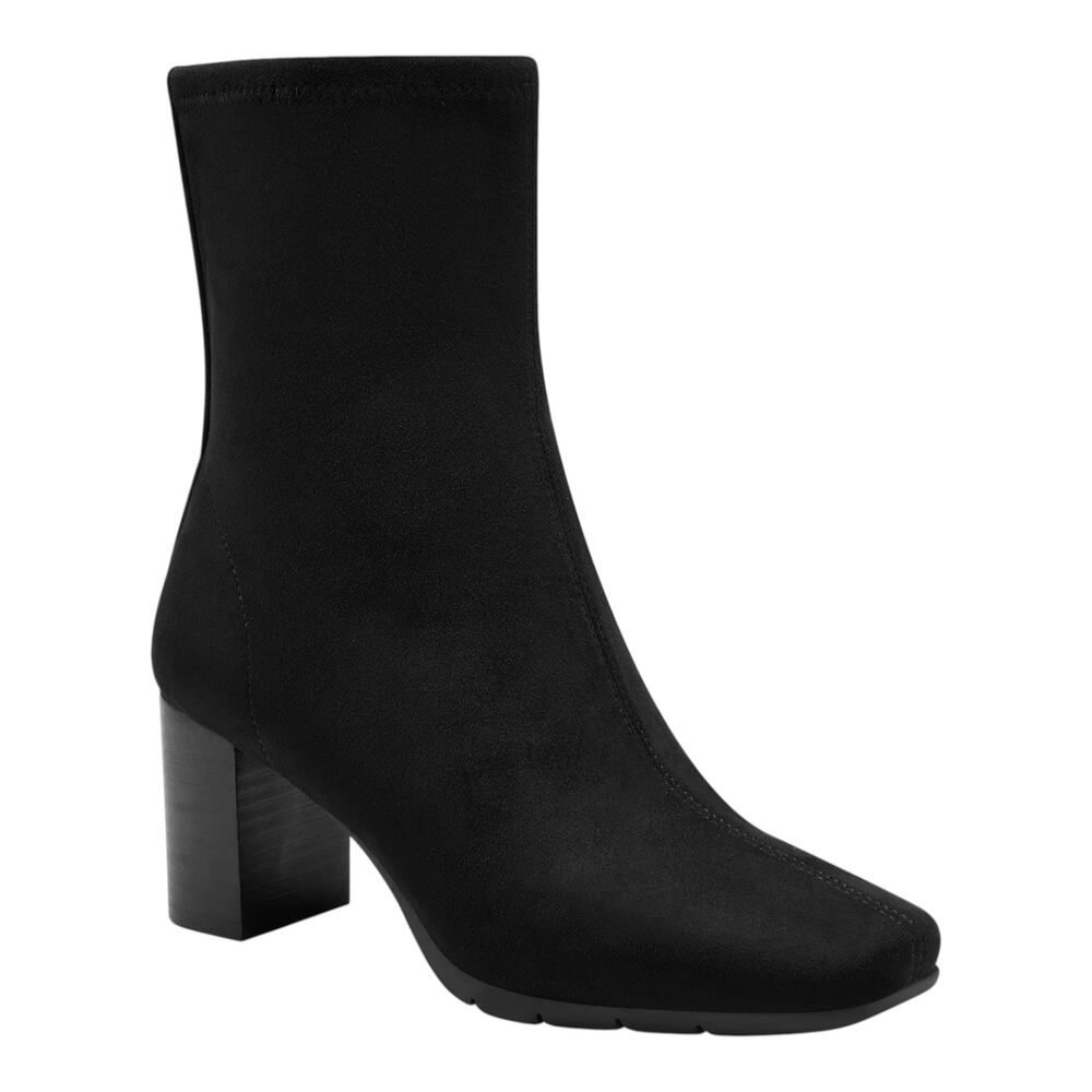 Aerosoles Women's Miley Mid Calf Block Heel Boots Black Size 9 W
